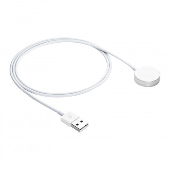 Akyga AK-SW-44 uzlādes kabelis, paredzēts Apple Watch Ultra 2 / Series 9/8/7/6/5/4/3/2/1, alumīnija sakausējums, USB, 1 m, balts