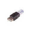 Akyga AK-AD-27 USB-A (F) uz RJ45 (M) adapteris, melns