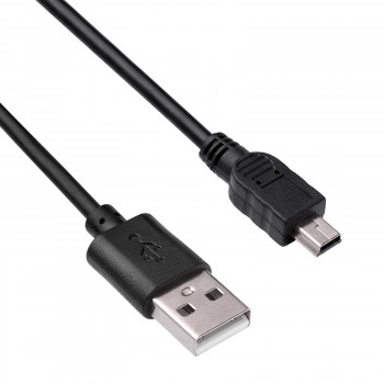 Akyga AK-USB-22 USB 2.0 kabelis USB-A (M) uz Mini USB-B 5-pin (M), 1 m, melns