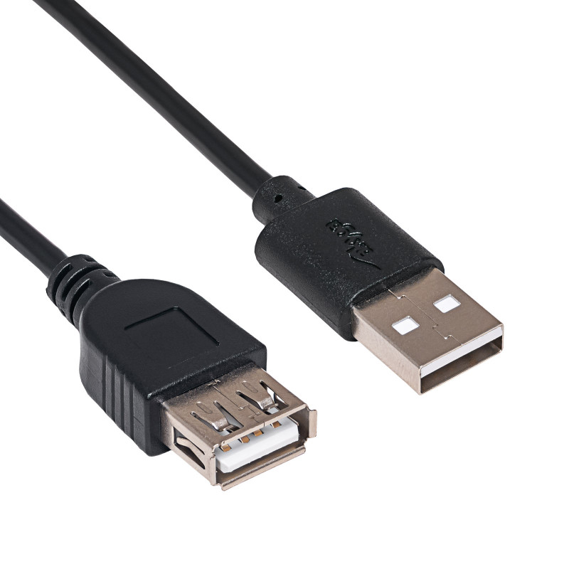 Akyga AK-USB-23 USB 2.0 pagarinājuma kabelis USB-A (M) uz USB-A (F), 15 cm, melns