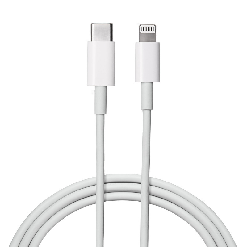 Akyga AK-USB-35 USB-C (M) uz Lightning (M) kabelis, 20 W, 1 m, balts