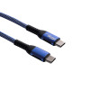 Akyga AK-USB-36 USB-C – USB-C pīts kabelis, USB 2.0, 100 W, 0,5 m, zils