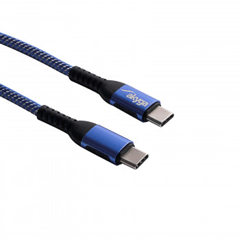 Akyga AK-USB-36 USB-C – USB-C pīts kabelis, USB 2.0, 100 W, 0,5 m, zils