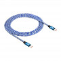 Akyga AK-USB-38 USB-C – USB-C kabelis, USB 2.0, 100 W, 1,8 m, zils