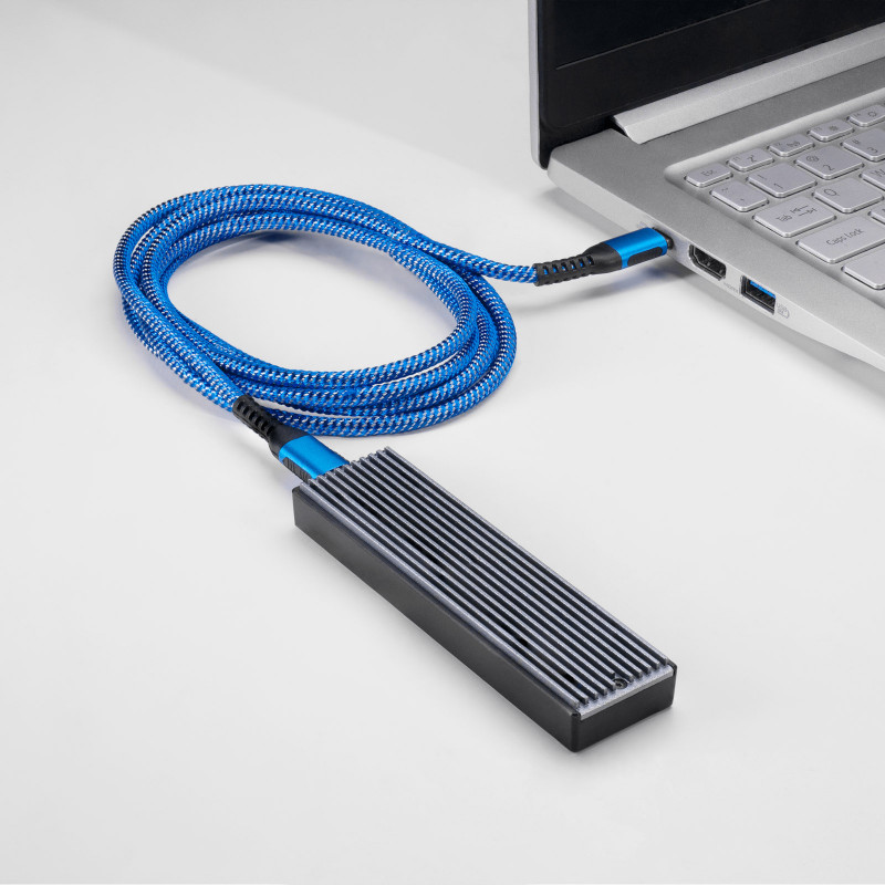 Akyga AK-USB-38 USB-C – USB-C kabelis, USB 2.0, 100 W, 1,8 m, zils
