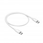 Akyga AK-USB-39 USB-C – USB-C kabelis, USB 2.0, 60 W, 0,5 m, balts