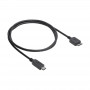Akyga AK-USB-44 micro USB B 3.0 – USB-C kabelis, USB 3.1, 5 Gbps, 15 W, 1 m, melns