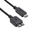 Akyga AK-USB-44 micro USB B 3.0 – USB-C kabelis, USB 3.1, 5 Gbps, 15 W, 1 m, melns