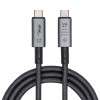 Akyga AK-USB-45 USB-C – USB-C pīts kabelis, USB4, 40 Gbps, 240 W, 1 m, pelēks