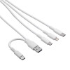 Akyga AK-USB-52 uzlādes kabelis USB-A + USB-C – USB-C + Lightning + micro USB, 10 W, 1,2 m, balts
