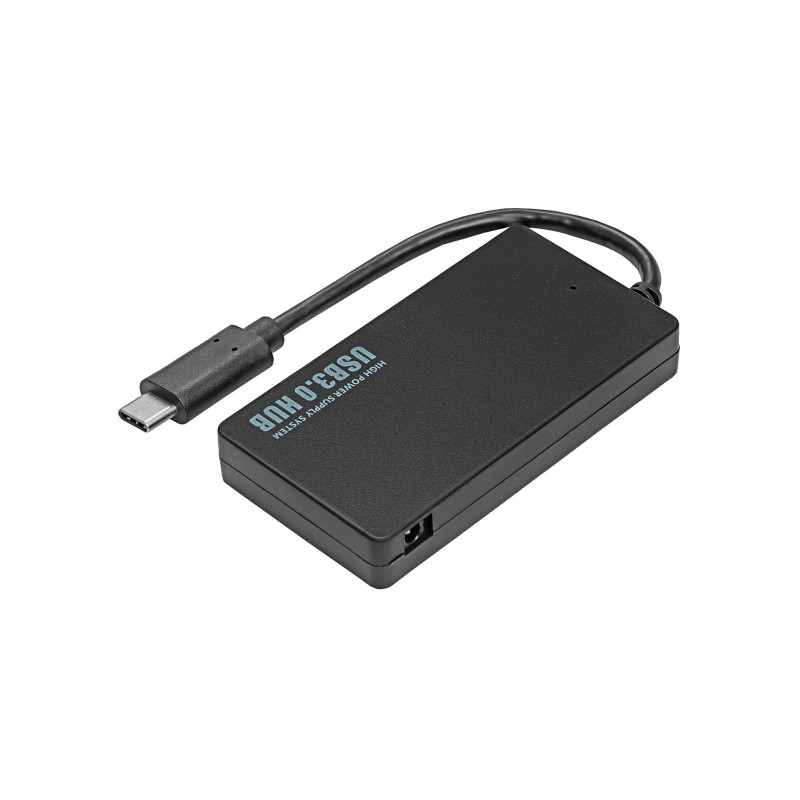 Akyga AK-AD-52 aktīvs USB-C centrmezgls, USB-C (M) uz 4x USB-A (F), USB 3.1, 20 cm