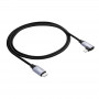 Akyga AK-USB-56 USB-C – Lightning pīts kabelis ar leņķa spraudni, USB 2.0, 30 W, 1 m, melns
