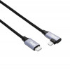 Akyga AK-USB-56 USB-C – Lightning pīts kabelis ar leņķa spraudni, USB 2.0, 30 W, 1 m, melns