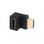Akyga AK-AD-70 HDMI adapteris spraudnis – ligzda, 90° leņķī uz augšu, HDMI 1.4, 4K, melns