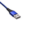Akyga AK-USB-42 USB-A – USB-C magnētiskais kabelis, USB 2.0, 18 W, 1 m, zils