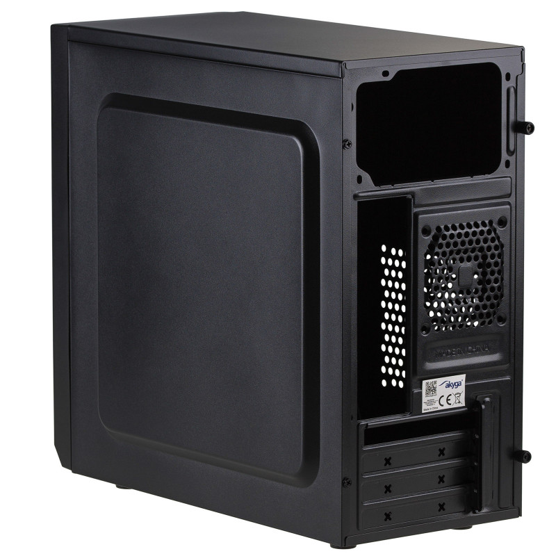 Akyga AK17BK Micro ATX korpuss, 2x USB 3.0, bez barošanas bloka, melns