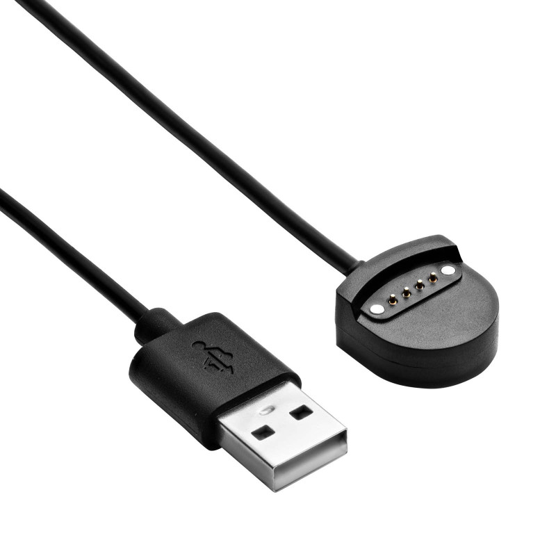 Akyga AK-SW-56 uzlādes kabelis, paredzēts Ticwatch S / E, USB-A, 1 m