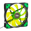Akyga AW-12E-BG 120 mm korpusa ventilators, 33 zaļas LED, Molex, melns