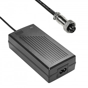 Akyga AK-EV-02 elektrovelosipēdu un skrejriteņu lādētājs 24 V akumulatoriem, 29,4 V / 2 A, 60 W, GX12 9 mm ligzda, 1 m