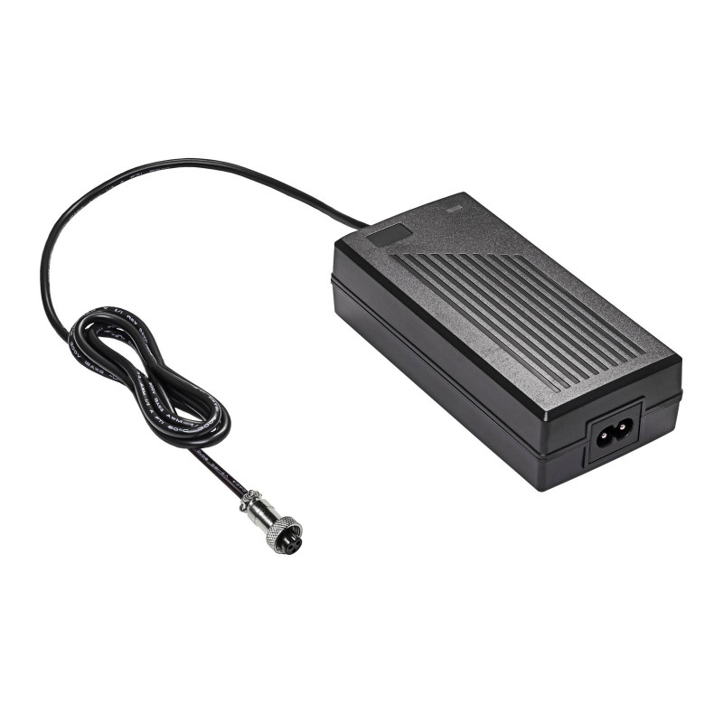 Akyga AK-EV-02 elektrovelosipēdu un skrejriteņu lādētājs 24 V akumulatoriem, 29,4 V / 2 A, 60 W, GX12 9 mm ligzda, 1 m