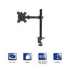 Akyga AK-MB-01 viena monitora galda turētājs, 15-32", līdz 10 kg, VESA 75/100, melns
