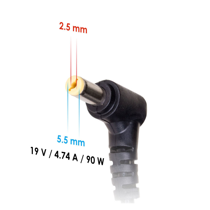 Akyga AK-ND-36 auto klēpjdatora lādētājs 19 V / 4,74 A, 90 W, 5,5 x 2,5 mm, saderīgs ar ASUS / Toshiba