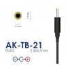 Akyga AK-TB-21 universālais barošanas adapteris 5 V / 2 A 10 W, DC 2,5 x 0,7 mm, 1,5 m, melns