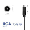Akyga AK-EV-07 lādētājs Xiaomi Mijia 36 V elektriskajiem skrejriteņiem, 42 V / 1,7 A 72 W, RCA 7,9 x 5,6 mm, 1 m