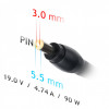 Akyga AK-ND-37 auto klēpjdatora lādētājs 19 V / 4,74 A, 90 W, 5,5 x 3,0 mm + tapa, saderīgs ar Samsung