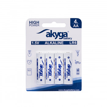 Akyga AKY2068 AA LR6 sārma baterija 1,5 V 3050 mAh, 4 gab. (blisteris)