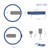 Akyga AKY1109 CR2032 HP2B litija baterija 3 V 210 mAh ar 2 kontaktiem, 15,2 mm solis (THT)