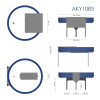 Akyga AKY1083 CR2032 HP3CL litija baterija 3 V 210 mAh ar 3 kontaktiem, 17,8 mm solis (THT)