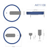 Akyga AKY1108 CR2032 HP2C litija baterija 3 V 210 mAh ar 2 kontaktiem, 17,8 mm solis (THT)