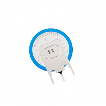 Akyga AKY1086 CR2032 PP3A litija baterija 3 V 210 mAh ar 3 kontaktiem, 4 mm solis (THT)