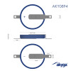 Akyga AKY0894 CR2032 ST2NB litija baterija 3 V 210 mAh ar 2 kontaktiem, 20 mm solis (THT)