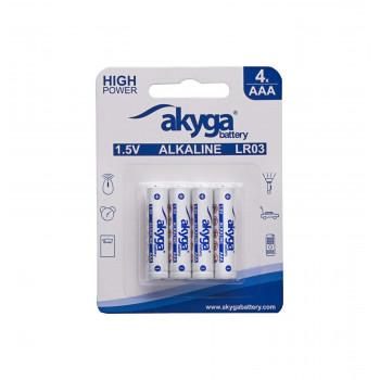 Akyga AKY1971 AAA LR03 sārma baterija 1,5 V 1300 mAh, 4 gab. (Blister)