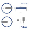 Akyga AKY1140 CR2032 HP2D litija baterija 3 V 210 mAh ar 2 kontaktiem, 20 mm solis