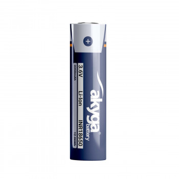 Akyga AKY1382 INR18650-34M litija jonu 18650 akumulators 3,6 V 3350 mAh, bez aizsardzības