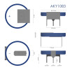 Akyga AKY1106 CR2032 HP3B litija baterija 3 V 210 mAh ar 3 kontaktiem, 15,2 mm solis (THT)