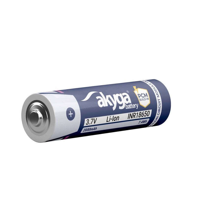 Akyga AKY2457 INR18650-20M litija jonu 18650 akumulators 3,7 V 2000 mAh ar PCM aizsardzību