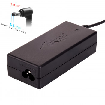 Akyga AK-ND-61 klēpjdatora lādētājs 19 V / 2,37 A, 45 W, 5,5 x 2,5 mm, 1,2 m, saderīgs ar Toshiba
