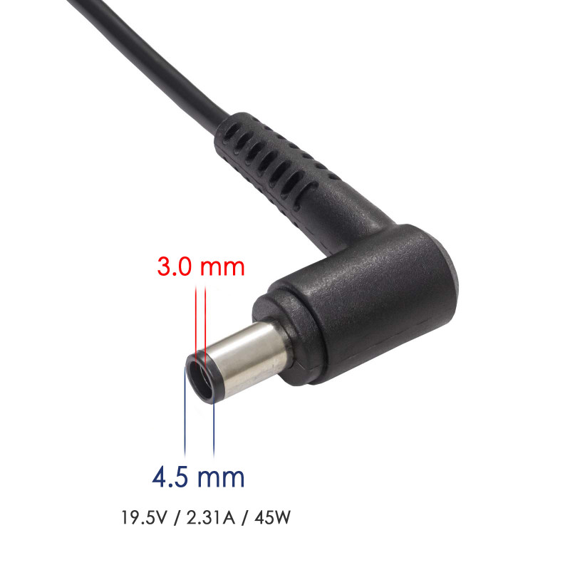 Akyga AK-ND-68 klēpjdatora lādētājs 19,5 V / 2,31 A, 45 W, 4,5 x 3,0 mm + tapa, 1,2 m, saderīgs ar Dell