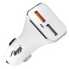 Automašīnas lādētājs 12/24V Akyga AK-CH-08 18W 2x USB-A Quick Charge 3.0 5-12V / 1.5-3A balts