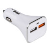 Automašīnas lādētājs 12/24V Akyga AK-CH-08 18W 2x USB-A Quick Charge 3.0 5-12V / 1.5-3A balts
