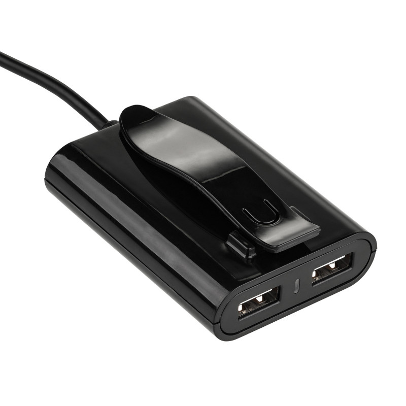 Automašīnas lādētājs 12/24V Akyga AK-CH-10 45W 4x USB-A 5V / 9A modulārs melns