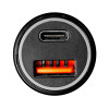 Automašīnas lādētājs 12/24V Akyga AK-CH-16 36W USB-A + USB-C PD Quick Charge 3.0 5-12V / 1.5-3A melns