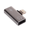 Akyga AK-AD-64 adapteris Lightning (m) uz 2x Lightning (f), sudraba krāsā
