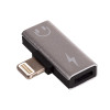 Akyga AK-AD-64 adapteris Lightning (m) uz 2x Lightning (f), sudraba krāsā