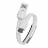 Akyga AK-AD-47 USB kabelis aproces formā, USB-C (m) / USB-A, USB 2.0, 23 cm, balts
