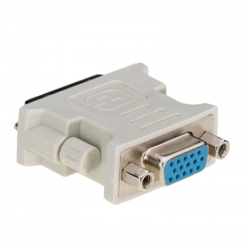 Akyga AK-AD-12 adapteris DVI-I 24+5 spraudnis – VGA ligzda, balts